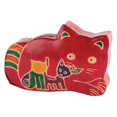 Leather Sitting Cat Bank SALE