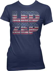 Led Zeppelin Flag Logo Ladies T-Shirt