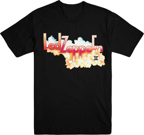 Led Zeppelin II Logo with Clouds T-Shirt