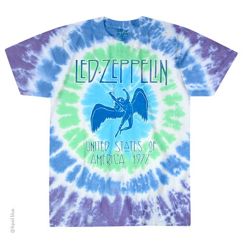 Led Zeppelin Ramble On Spiral Tie Dye T-Shirt
