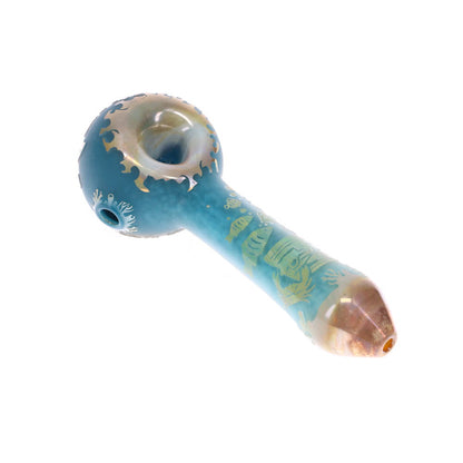 Liberty503 Glass Large Etched Triple Color Spoon