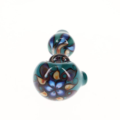 Liquid Sand Large Teal Flower #1 Spoon