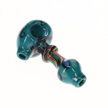 Liquid Sand Large Teal Flower #1 Spoon