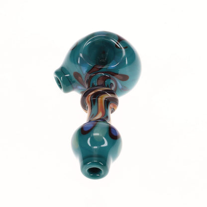 Liquid Sand Large Teal Flower #1 Spoon