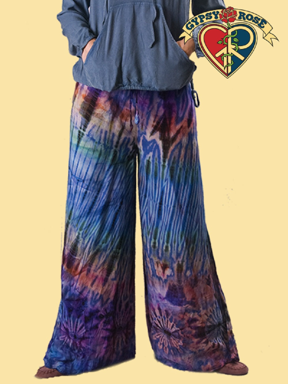 Midnight Hour Tie Dye Flare Leg Pants