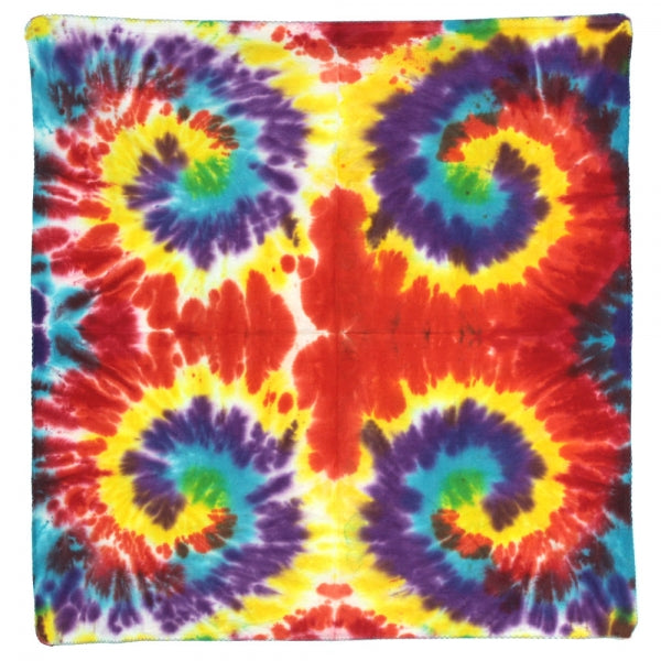 Multi Spiral Tie Dye Bandana