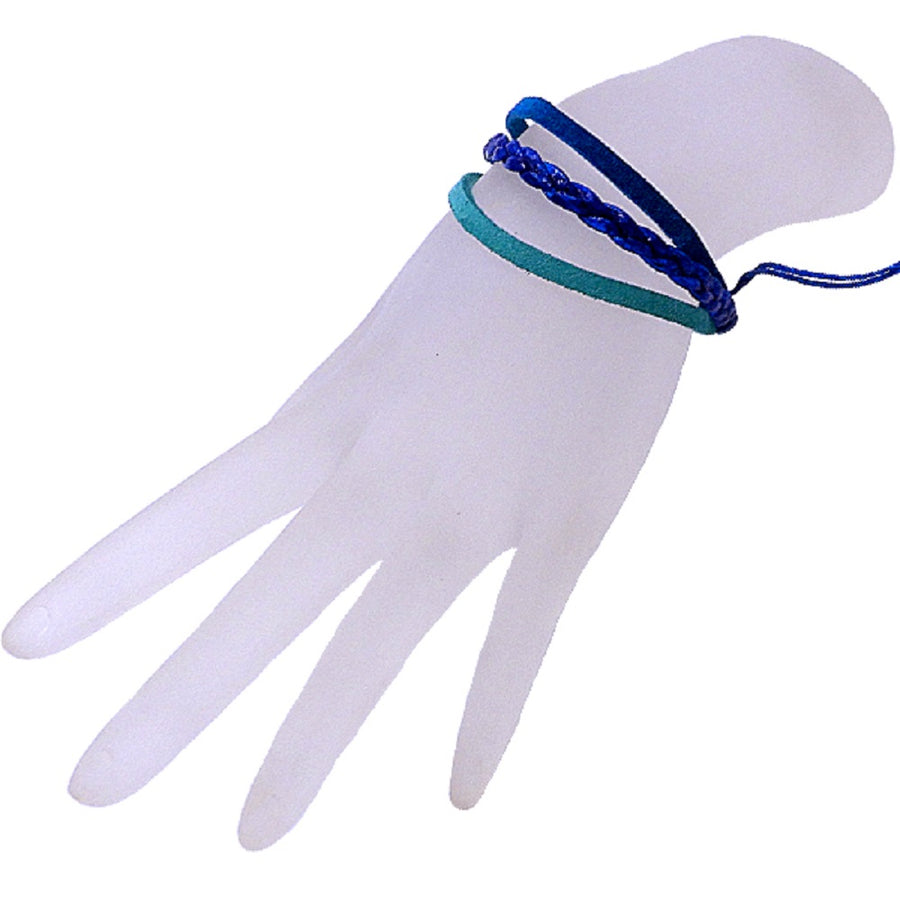 Multi Strand Leather & Suede Pull Bracelet SALE