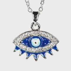 Evil Eye Necklace with Rhinestones