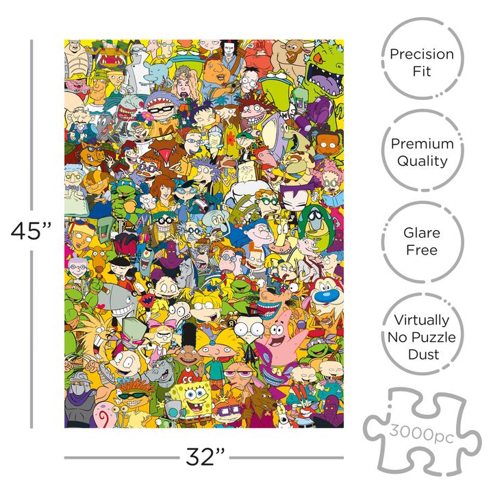 Nickelodeon 90s Cast Jigsaw Puzzle - 3000 Piece