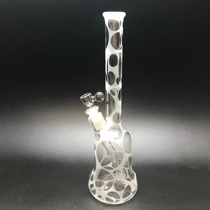Oddball Glass Sandblasted Flower 26mm Tube SALE