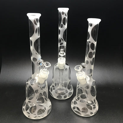 Oddball Glass Sandblasted Flower 26mm Tube SALE