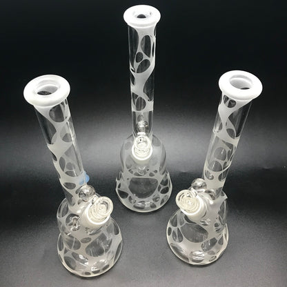 Oddball Glass Sandblasted Flower 26mm Tube SALE