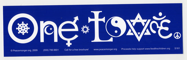 One Love (Coexist) Bumper Sticker
