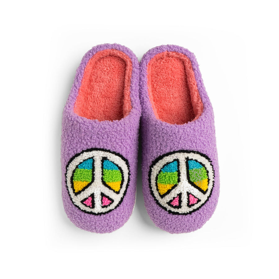 Two Left Feet Peace Sign Slipper Slides – Medium
