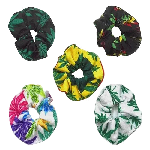 Pot Leaf Scrunchie - Assorted