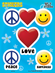 Peace Love Happiness Sticker Set