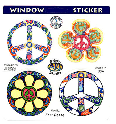 Peace Sign 4 Sticker Set