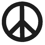 Peace Sign (Black) Sticker