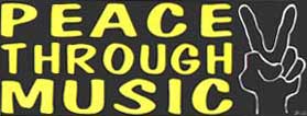 Peace Through Music Bumper Sticker SALE