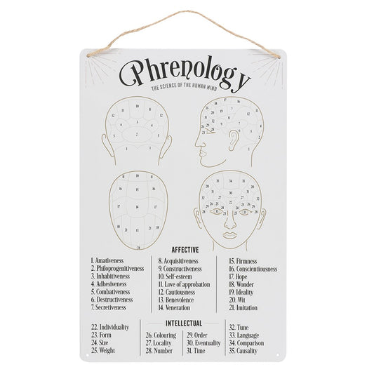 Phrenology Metal Sign