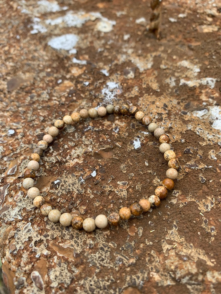 Picture Jasper Bracelet - 4mm