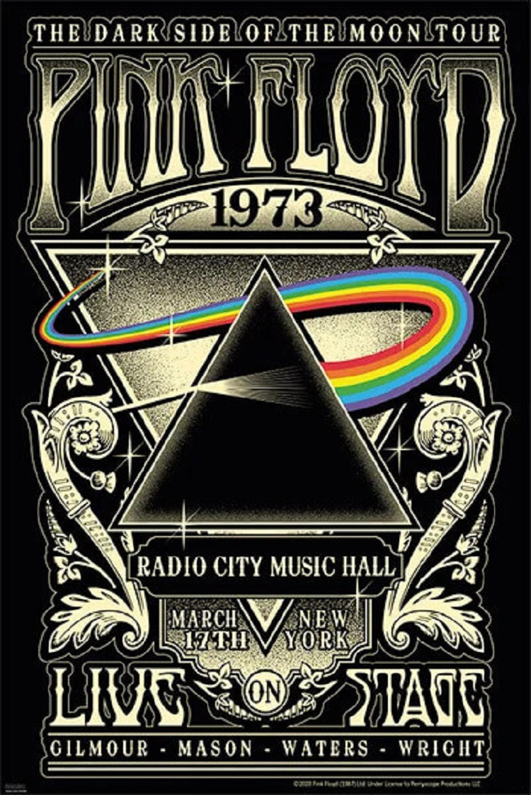 Pink Floyd Radio City Music Hall 1973 Poster