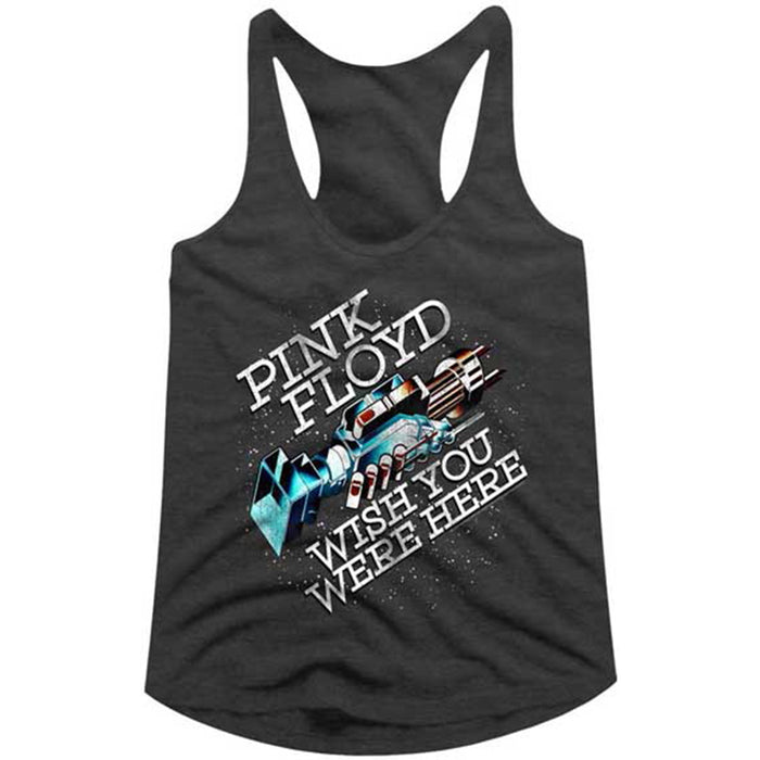 Pink Floyd Wish You Were Here In Space Ladies Racerback Tank Top
