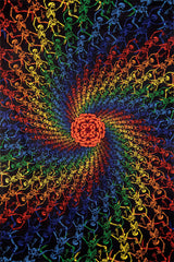 Rainbow Skeletons Spiral Tapestry
