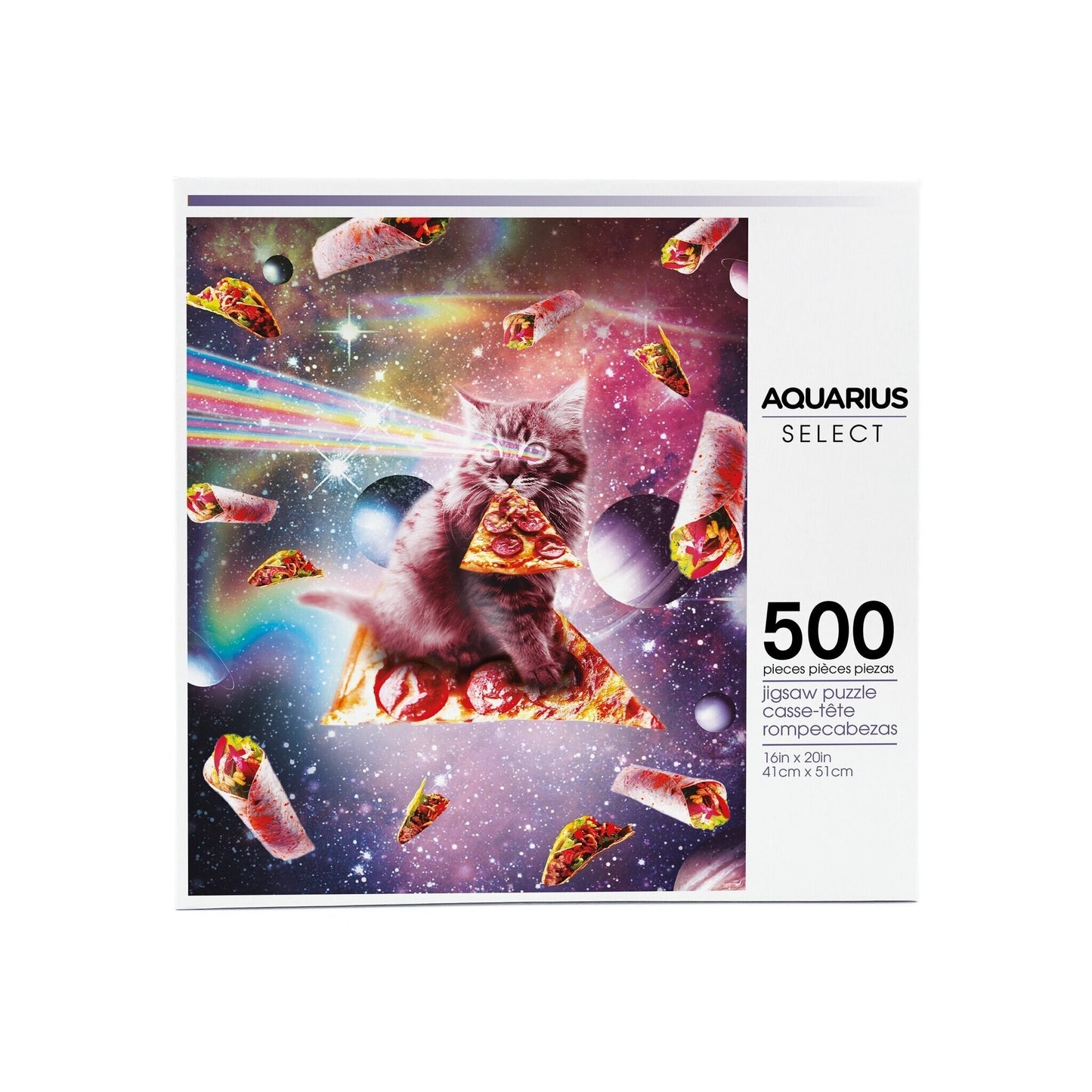 Random Galaxy Cat Pizza Jigsaw Puzzle - 500 Piece