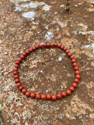 Red Jasper Bracelet - 4mm