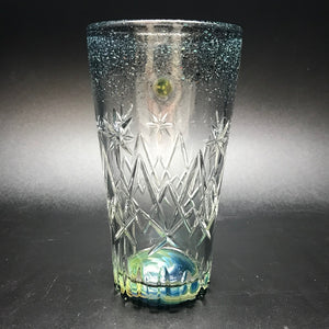Rotational Science Hand Carved Frit Accented Pint Glass / #3