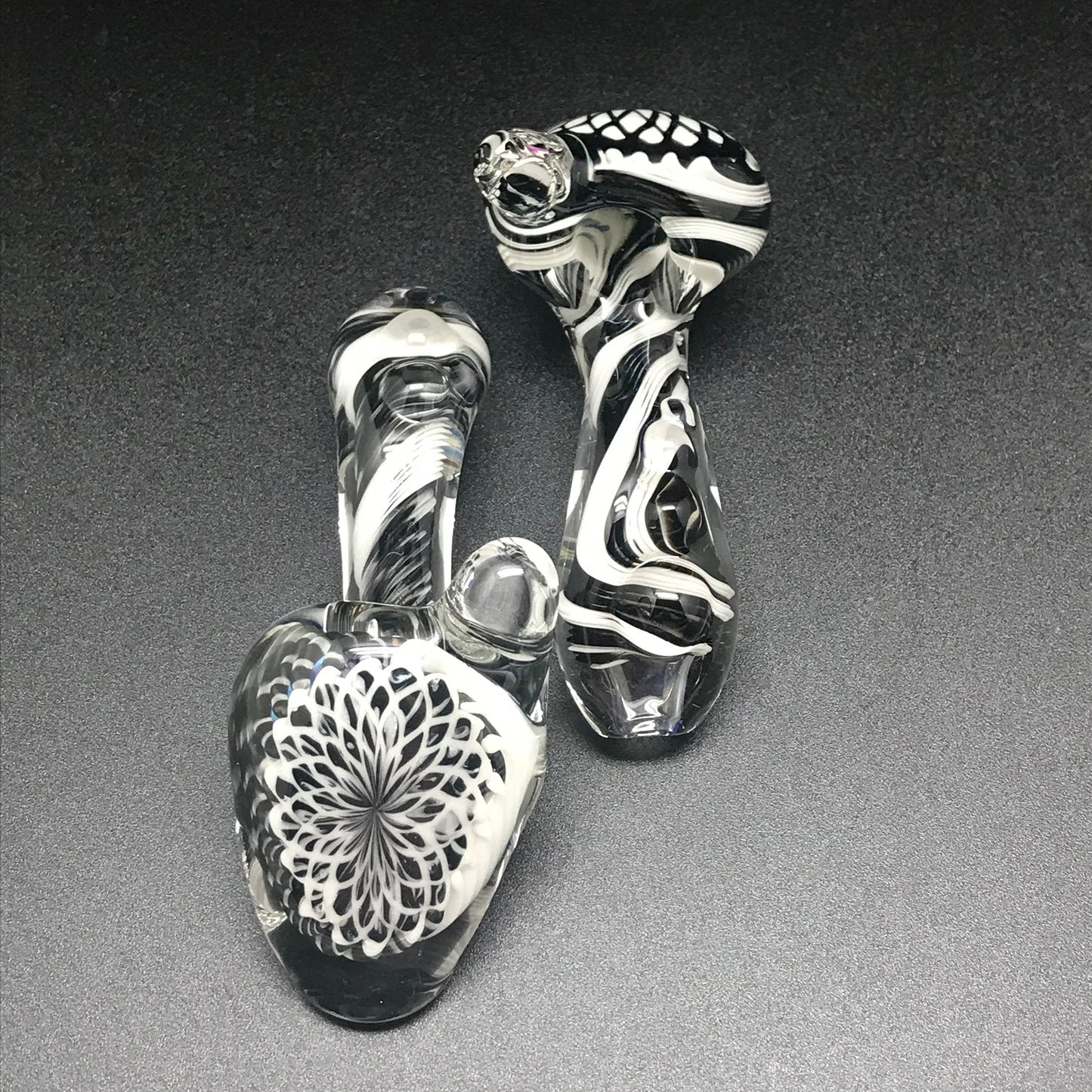 Rotational Science Glass Black and White Fillacello Twist Sherlock