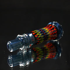 Rotational Science Glass Cold Worked & Faceted Peyote Stich Chillum #20