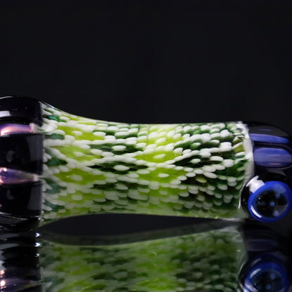 Rotational Science Glass Cold Worked Peyote Stich Chillum #28 / Purple/Pink