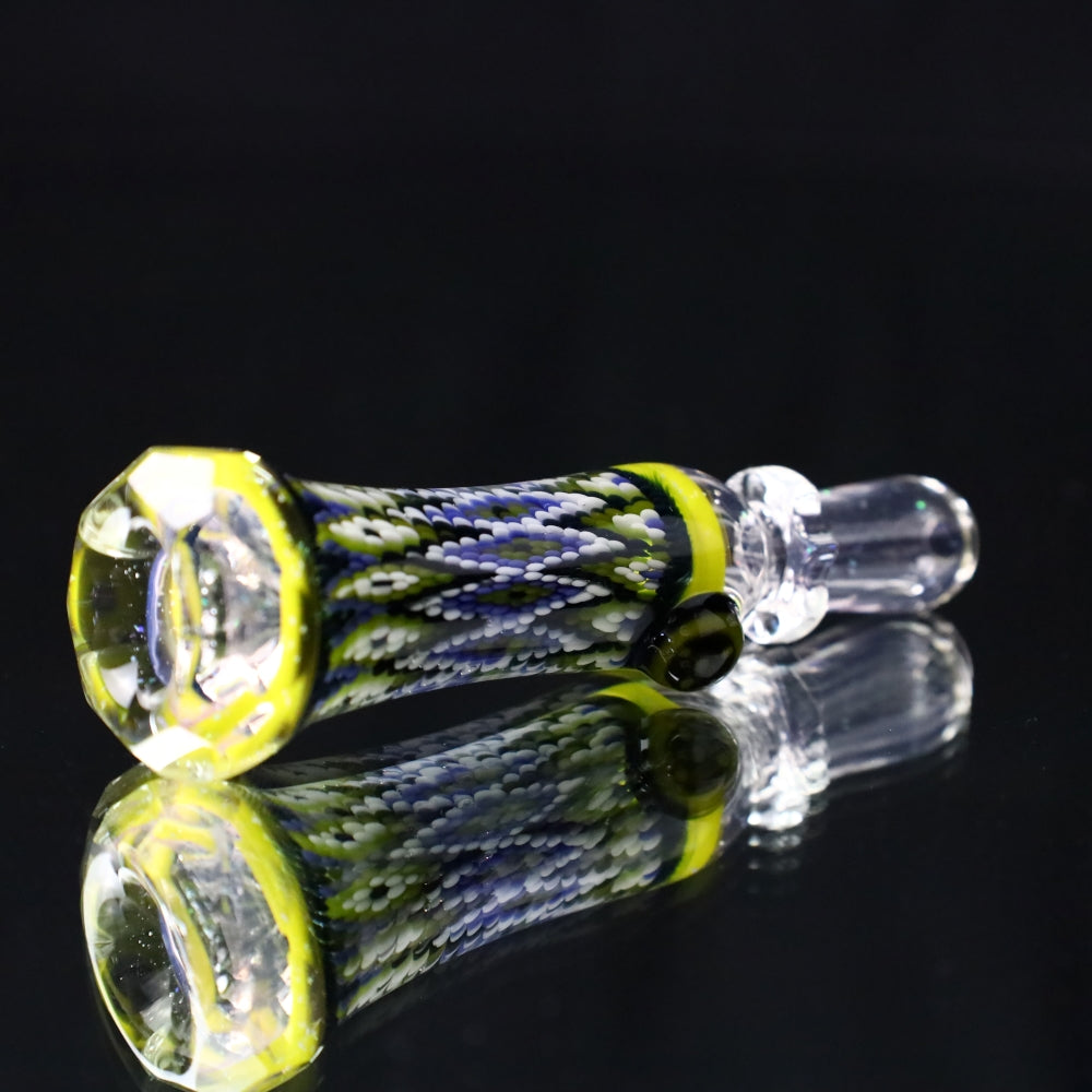Rotational Science Glass Faceted Peyote Stich Chillum #27