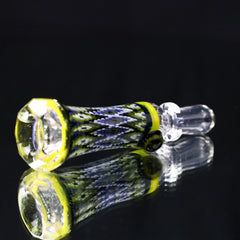 Rotational Science Glass Faceted Peyote Stich Chillum #27