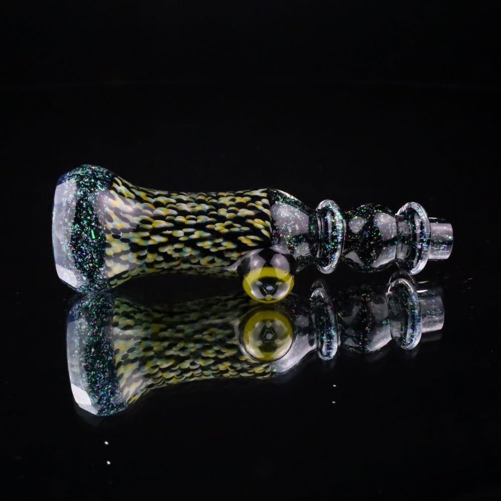 Rotational Science Glass Faceted Peyote Stich Chillum #1