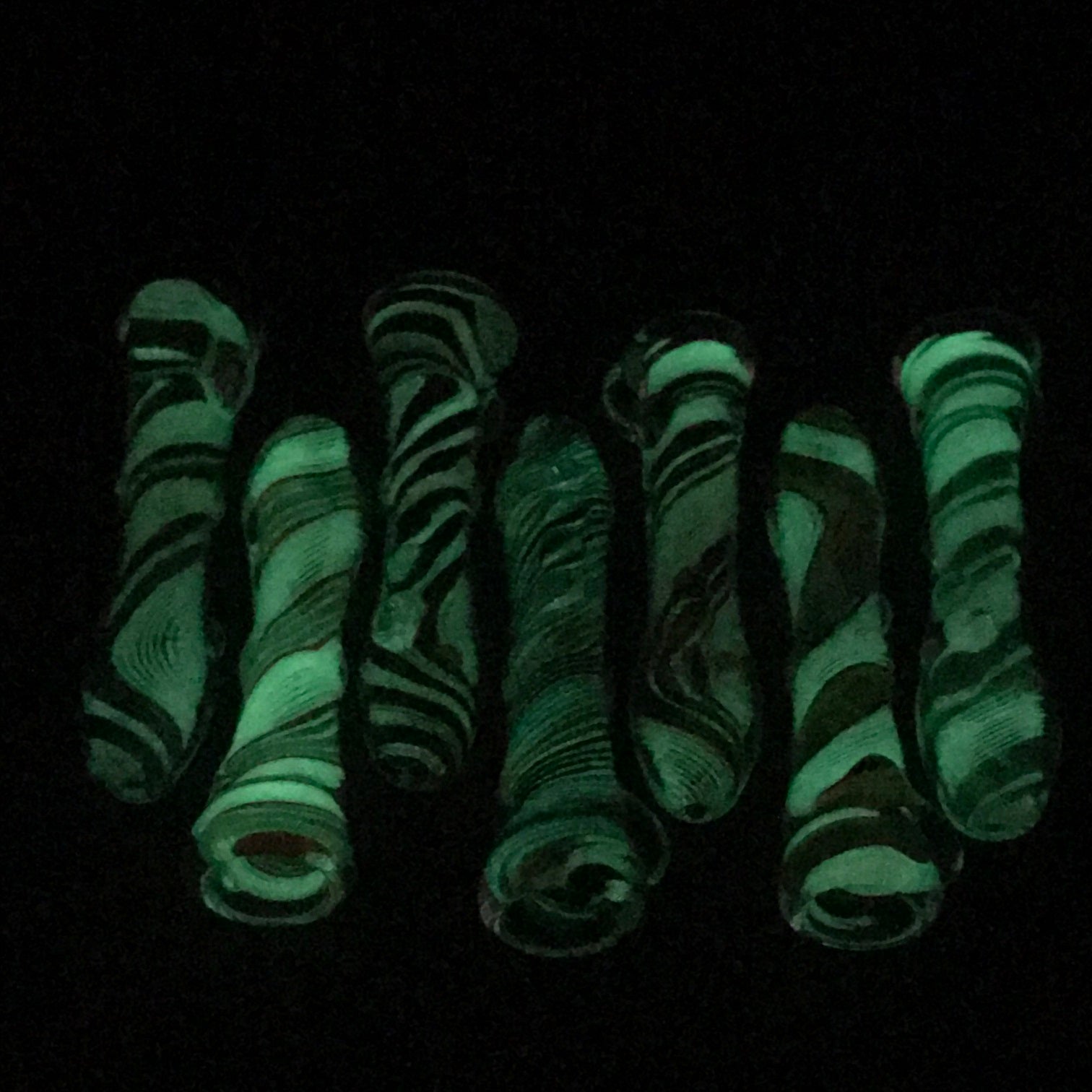 Rotational Science Glass Glow in the Dark Twist Lines Onie
