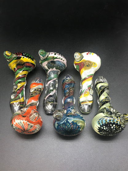 Rotational Science Glass Twist Fillacello Mixed Color Spoon - Large
