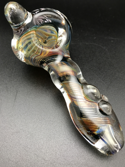 Rotational Science Glass Twist Fillacello Mixed Color Spoon - Large