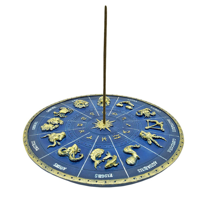 Round Starsign Zodiac Polyresin Incense Burner Sunshine Daydream