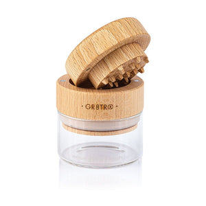 RYOT Wood GR8TR Grinder with Clear Jar Body
