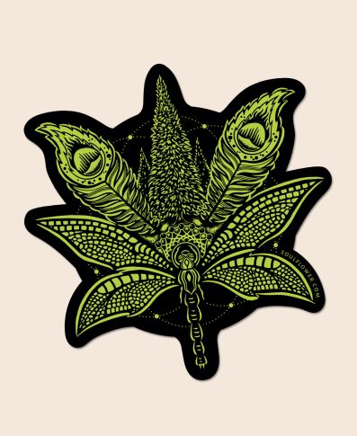 Soul Flower Sacred Cannabis Sticker SALE