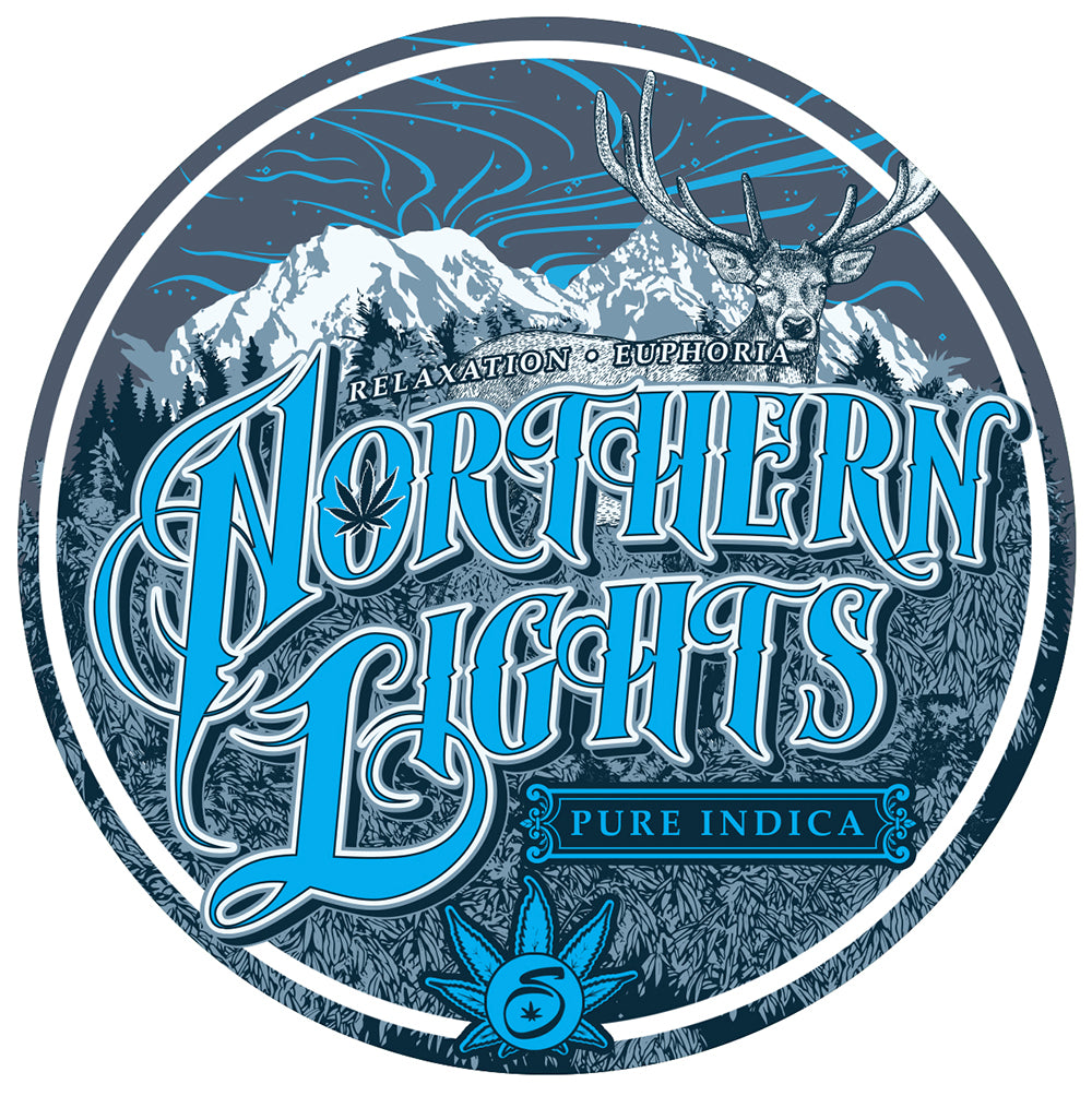 Seven Leaf Northern Lights Strain Sticker