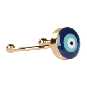 Silver Evil Eye Adjustable Ring SALE