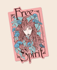 Soul Flower Free Spirit Woman Sticker