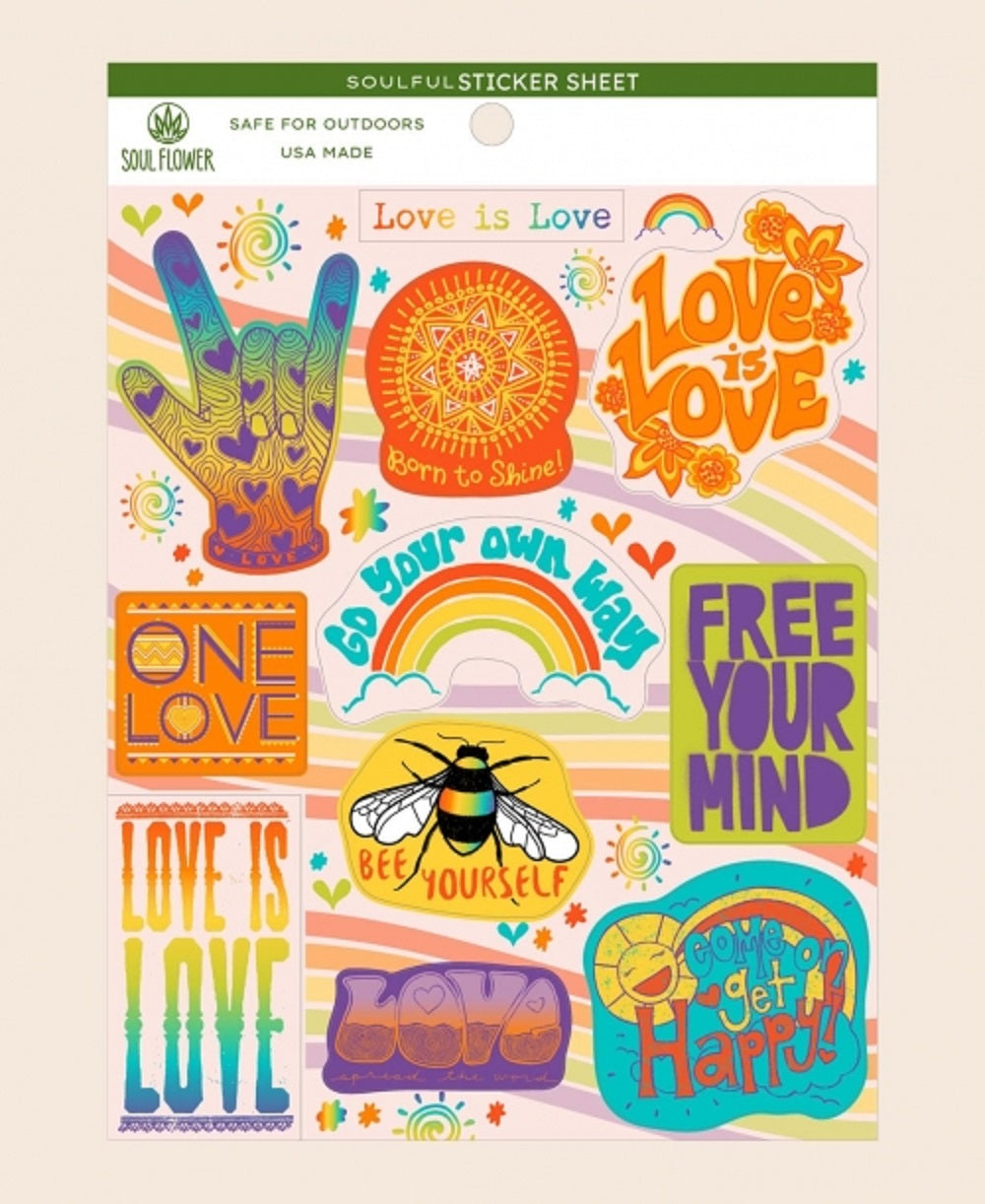 Soul Flower Love is Love Sticker Sheet