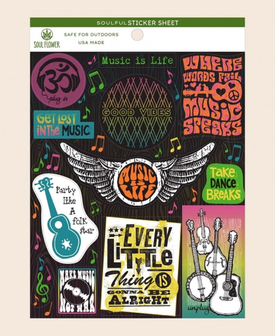 Soul Flower Music is Life Sticker Sheet SALE