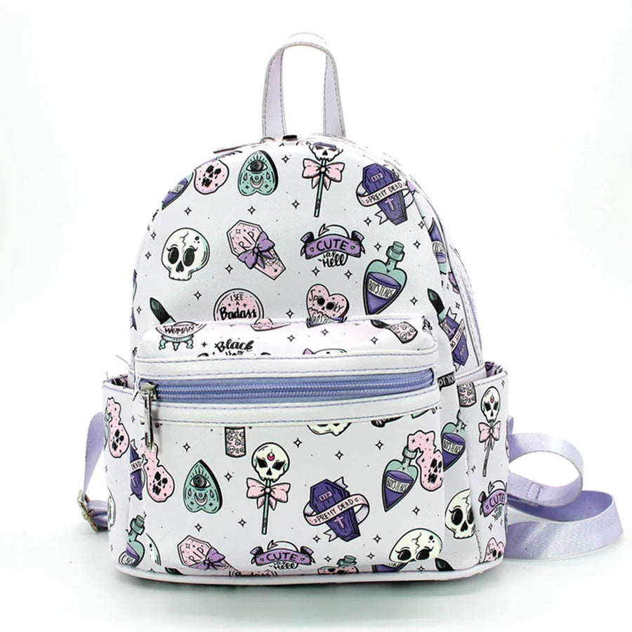 Spooky Girl Collage Mini Backpack