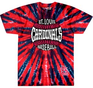 St. Louis Cardinals Baseball Burst Tie Dye T-Shirt – Sunshine Daydream